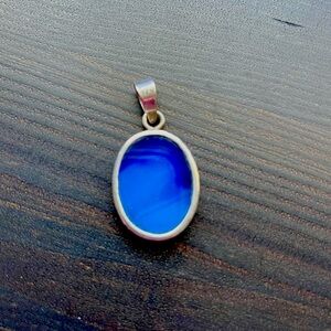 Rare Blue Agate Pendant